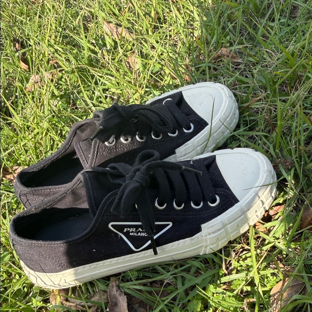 Prada Black and Cream Casual Sneakers - Picture 8 of 8